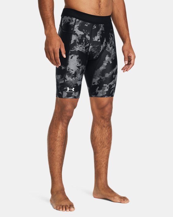 Men's HeatGear® Iso-Chill Printed Long Shorts in Black image number 0